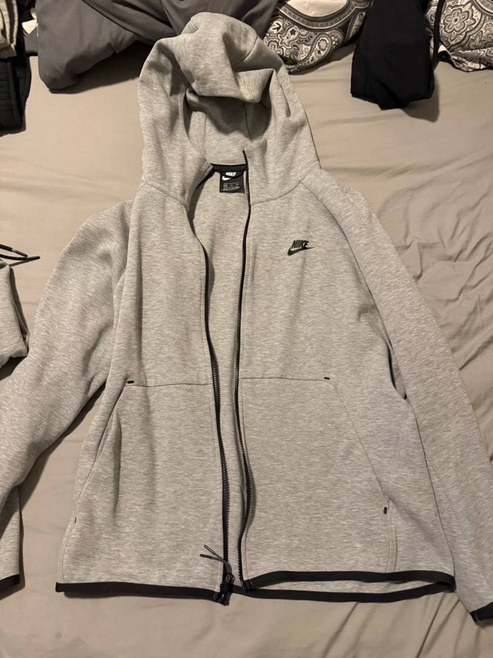Nike Gray Full-Zip Hooded Sweatshirt